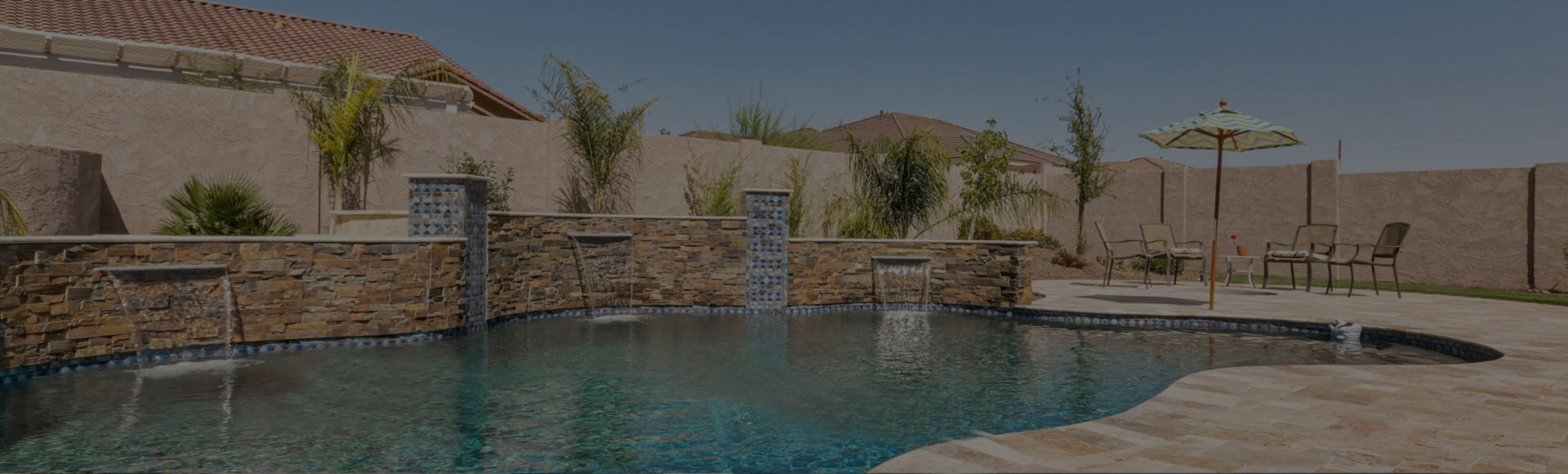 Swimming Pool With Waterfalls