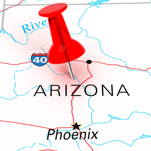 Arizona Map With Pushpin