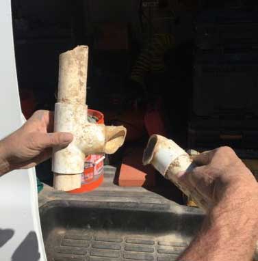 Broken PVC Water Pipe Broken PVC Water Pipe