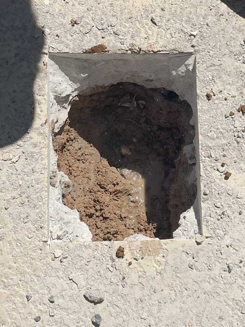 Broken Pool Return Line Located Broken Pool Return Line Located