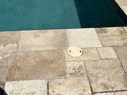 Travertine Pool Deck Restored Travertine Pool Deck Restored
