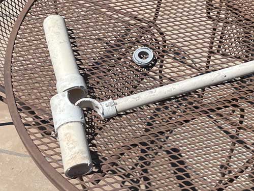 Broken T Fitting From Leak 1 Broken T Fitting From Leak 1