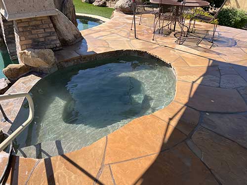 Spa Repair Complete With Flagstone In Place Spa Repair Complete With Flagstone In Place