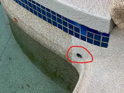 Broken Pool Wall Fitting To Be Replaced Broken Pool Wall Fitting To Be Replaced