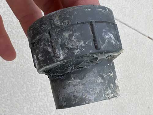 Closeup Of The Broken Fitting Closeup Of The Broken Fitting