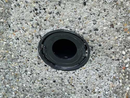New Fitting In Place & Pebble Patch Restored New Fitting In Place & Pebble Patch Restored