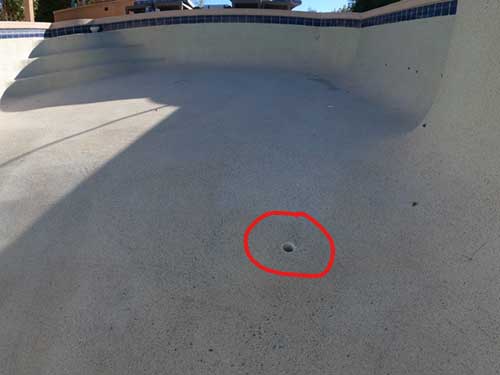 Popup Line Leak Under Pool